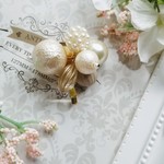 コットンパールのポニーフック　卒業式、入学式、結婚式