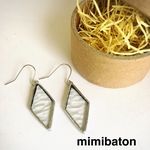 【再販】mimibaton  ステンドグラス♡シルバーピアス