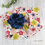 【100】浴衣ワンピ ◎梅の花・白◎  帯オプション
