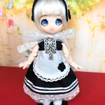 【SALE】オビツ11サイズ ゴシックドレスロング丈3点セット 白