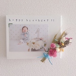ギフトにも♡記念にも♡【お花変更可♪写真セット可♪】キャンバスフォトフレーム