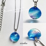  蓄光 雲レジン ファンタジーな天の川 ネックレス