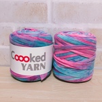 タイダイ  ピンク×ブルー×パープル Tシャツヤーン 【1玉45ｍ】Coooked YARN