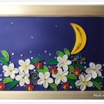 ペーパークイリングアート(南国の夜)