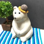 【再販】しろくま貯金箱 ひまわり帽🌻