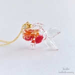 再8*和の金魚ハーバリウムネックレス