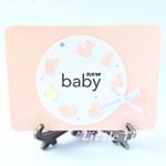 送料無料・New Babyカード　ピンク
