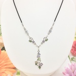 [初登場] 花と蝶のロングネックレス/シルバー
