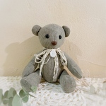 New素材＊cotton white bear＊natural green