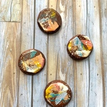 再販なし【貼り付けパーツ】 crushpaint wood cabochon