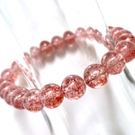 ストロベリークォーツのブレスレット☆8.5ミリ玉