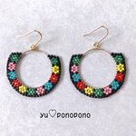花柄フープピアス or イヤリング