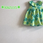 ●ma様専用●★ベビーワンピース&ハーフソーセージパンツ９０✳花柄🌻セットアップ✳ギンガムチェック✳グリーン【送料無料】