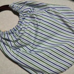 さわやか夏色＊すっきりストライプのバッグ【リング持ち手】