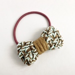 小さなりぼんヘアゴム＊チョコミント