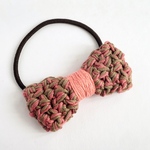 小さなりぼんヘアゴム＊イチゴチョコ