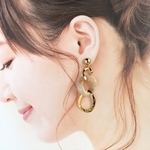 大ぶりリングリングピアス/イヤリング ＊ゴールド＊        