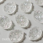 ( 4pcs ) 20×15mm import しずく型 クリスタルカボション チャーム〔CA-038CL〕