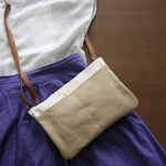 帆布　5ポケットショルダー / サコッシュ　(color : beige)