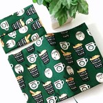 シロクマカフェ柄のブックカバー・ティッシュケース付き（送料込）