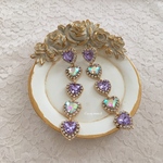 (393)ハートビジューピアス