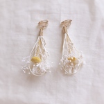 7月限定価格♡ sunflower かすみ草とレースの耳飾り