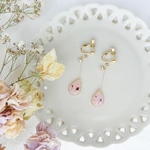 drop jewelry.°ふんわりピンクと小さなお花