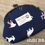 お茶目なフレンチブルドッグの小さながま口ポーチ♪