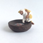 ネコ、小物入れ(三毛)ー「気になってます！」