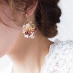 花色ふわり、イヤリング(ピアス) beige 104