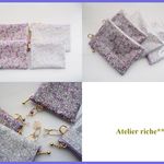 Ｓさまご予約品　LIBERTY　Eloise　エロイーズ　14L＆　J10E　ラベンダー系　◆　ビニコのクリアminiカードポーチ＆クリアminiポーチ　計４点