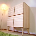 ryoko0401様専用　杉の4マスキャビネット　サイドボード　リビング収納　国産 