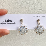 雪の結晶❄︎ピアス ブルー