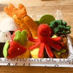 フェルトままごとエビフライ&たこさんウインナー弁当