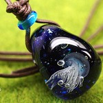 海月のガラスチョーカー☆とんぼ玉