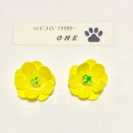 レジン 黄色 ペーパーフラワー   大 イヤリング   ピアス