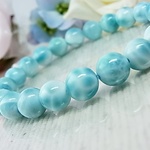 【お得品】◆ドミニカ産◆ラリマー◆美しい波模様/8㎜◆A28◆ブレスレット◆海からの贈り物◆