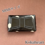再再・販☆mini☆ウェットティッシュケース☆黒ドット柄☆リボンビタット