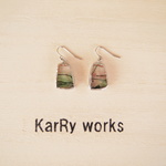 クリアガラス　pierced earrings （フレクチャー）