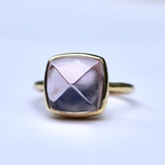 Lavender Quartz Ring / K10 YG. PG. WG