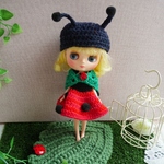 MB-008-5[ミディブライス てんとう虫ワンピ４点セット] アウトフィット Blythe outfit　よしえ屋