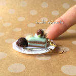 ミニチュア♡ミントチョコケーキピアスorイヤリング