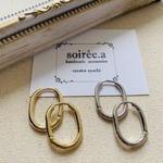 one touch square pierce＊ワンタッチスクエアフレームピアス