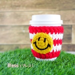 【限定色】一年中大活躍♪Ｓサイズ  ニコちゃん付きカップスリーブ （ボーダー赤）
