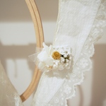 for Baby＆kids *flower square clip【white 】