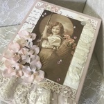 コラージュ　ボックス【アンティークガール】