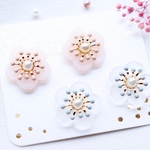 pastel flower♡　ピアス/樹脂ノンホールピアス（イヤリング）