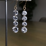 ジルコンの4連 ピアス/イヤリング