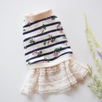 犬服 XS ボーダーベリーワンピース