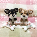 あみぐるみ❤️ぺたんこお座り柴犬ちゃん🐾